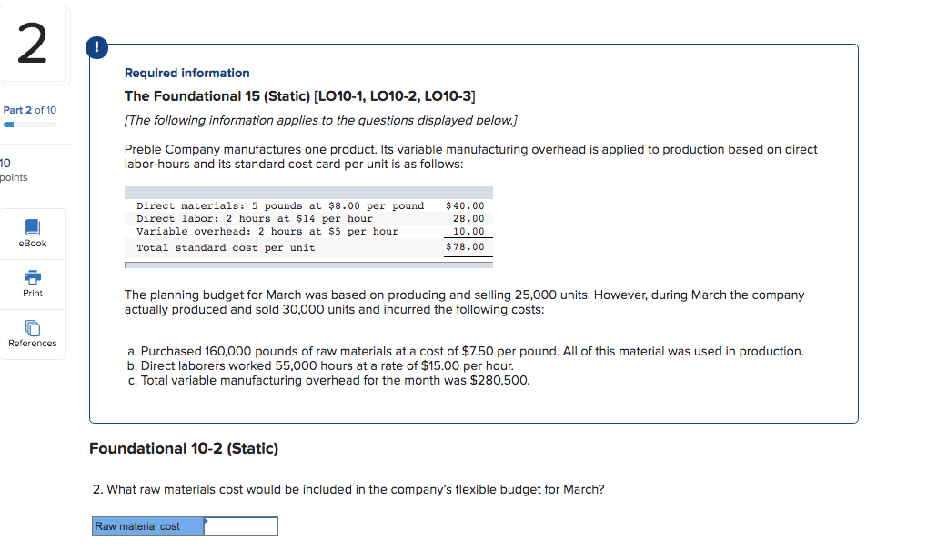  PLEASE ADD EXPLANATION 2 Required information The Foundational 15 (Static) (LO10-1,