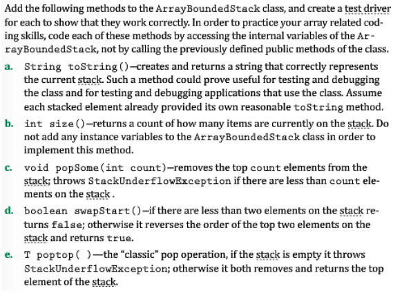  Added methods NEED to extend ArrayBoundedStack, not added to the actual