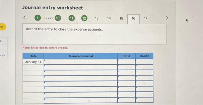 Enter debits before credits. On January 1, 2024, the general ledger of
