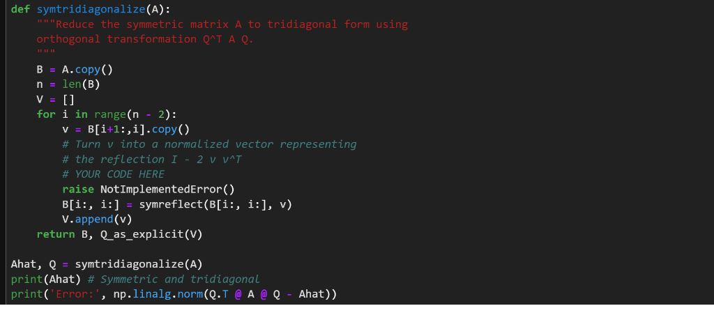 Please finish the Python code where it is stated #YOUR CODE HERE,