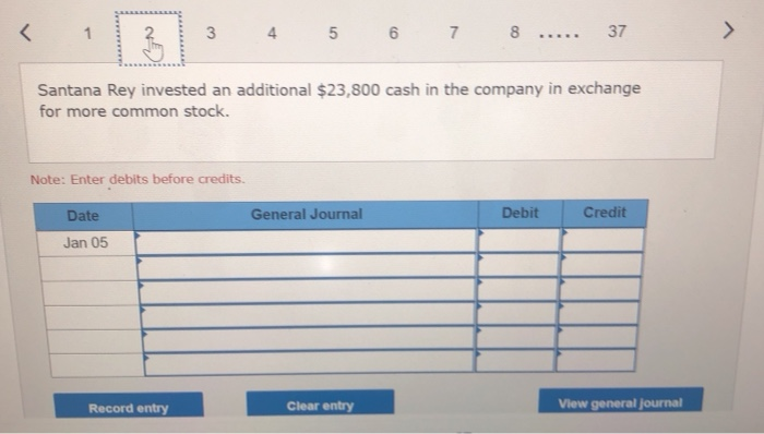 balance as of December 31, 2019. Santana Rey decided to add a