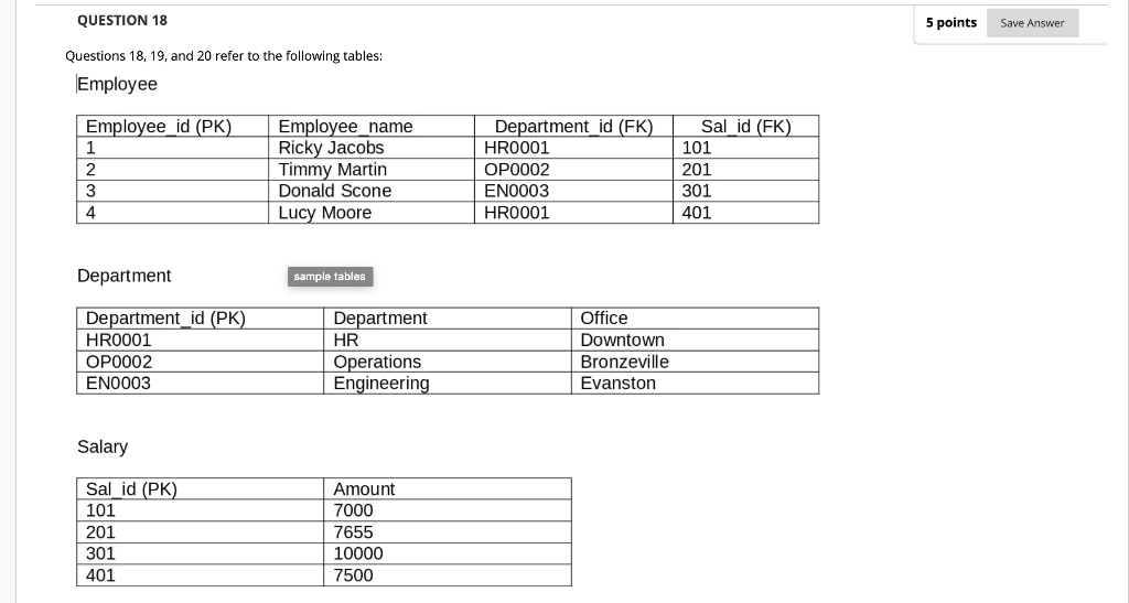 QUESTION 2 Consider this table which violates 3NF customer-branch cust_id fname lname