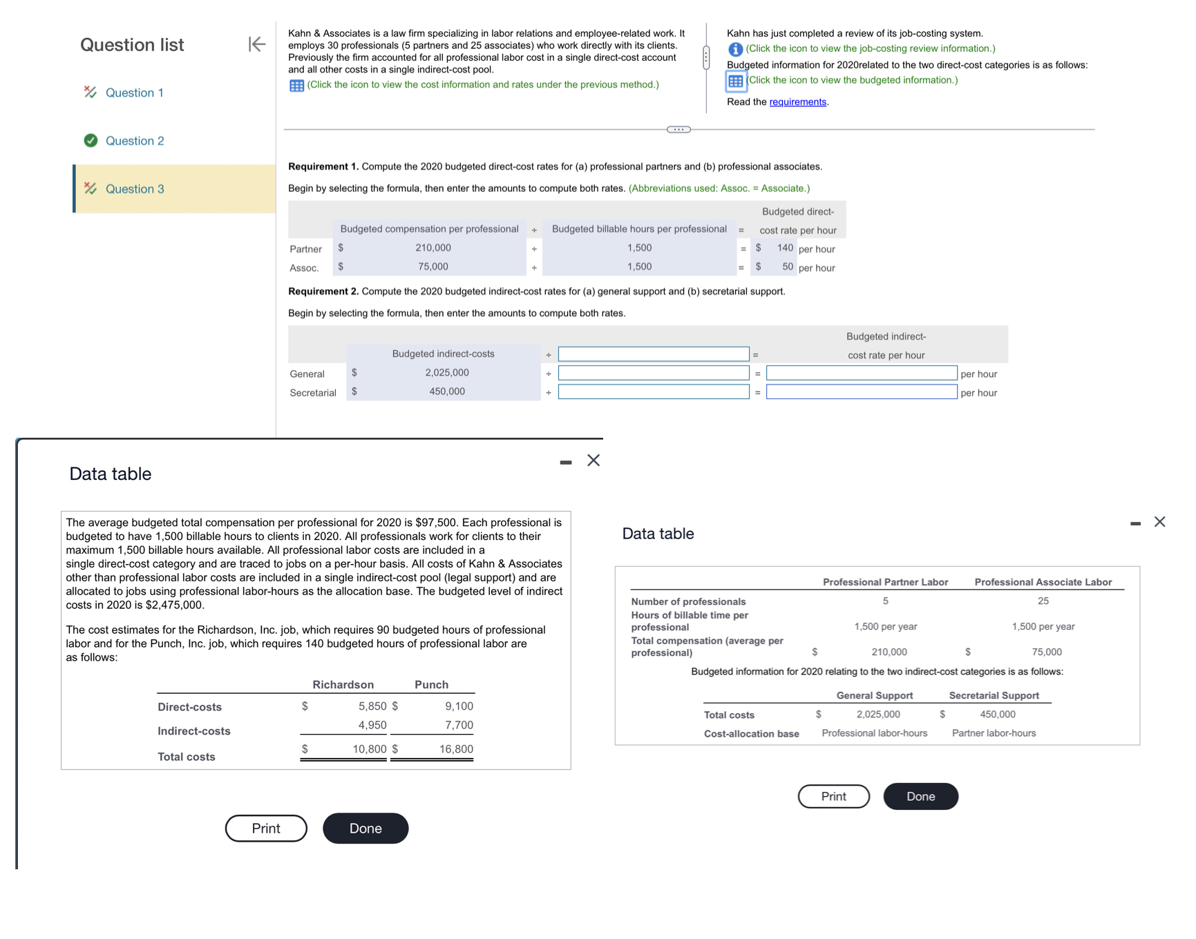  Question list ,K x/s Question 1 Question 2 x/s Question 3