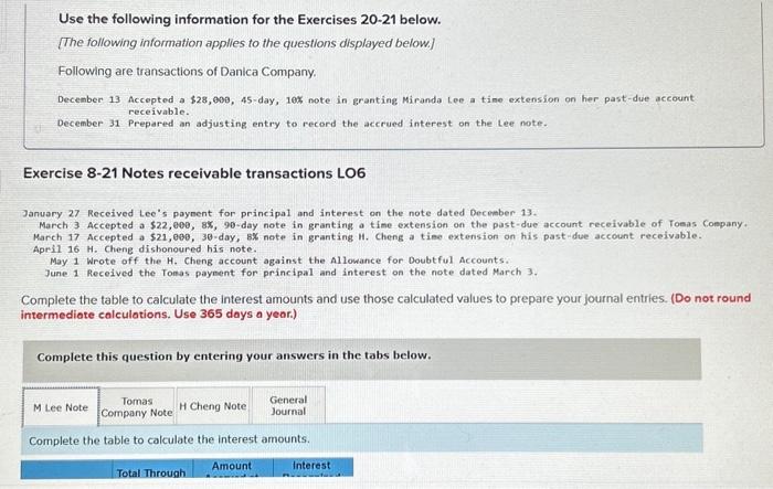  Complete the table to calculate the interest amounts and use those