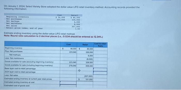 please help. will thumbs up if correct On January 1, 2024, Select