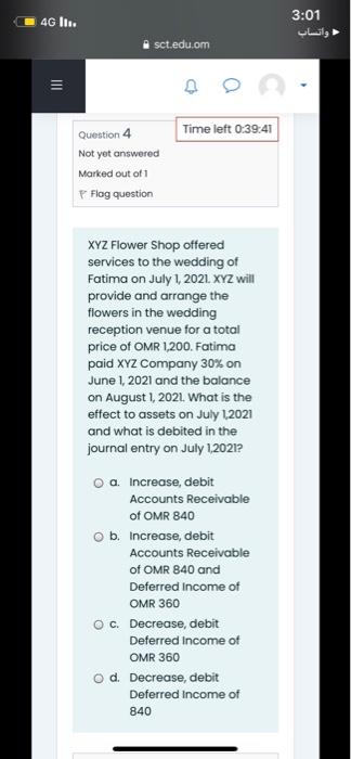 Flag question ABC rendered service to Ahmed on June 1, 2020 for