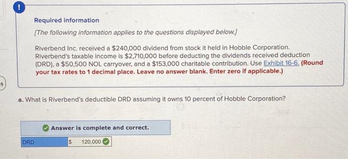  please help w/ part B ! Required information [The following information