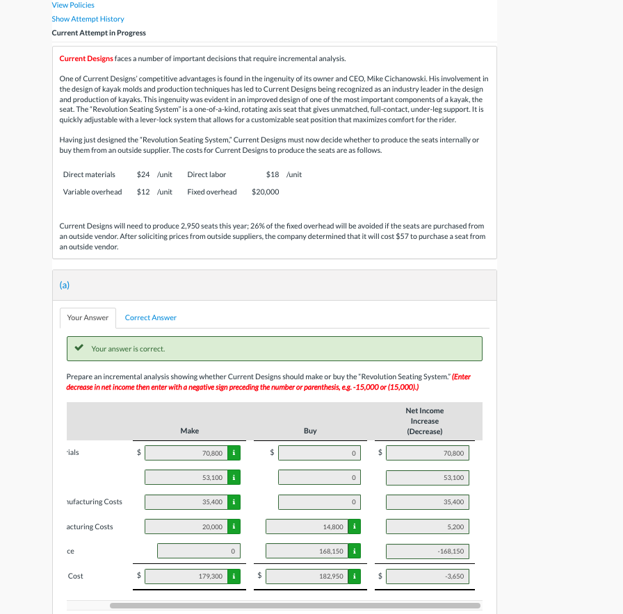 View Policies Show Attempt History Current Attempt in Progress Current Designs
