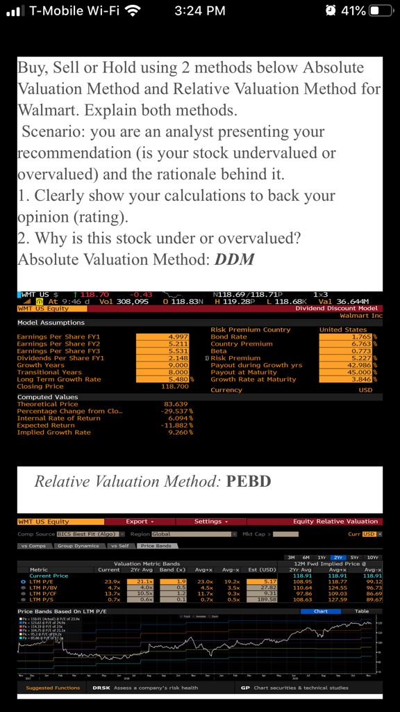  Buy, Sell or Hold using 2 methods. Absolute Value method and