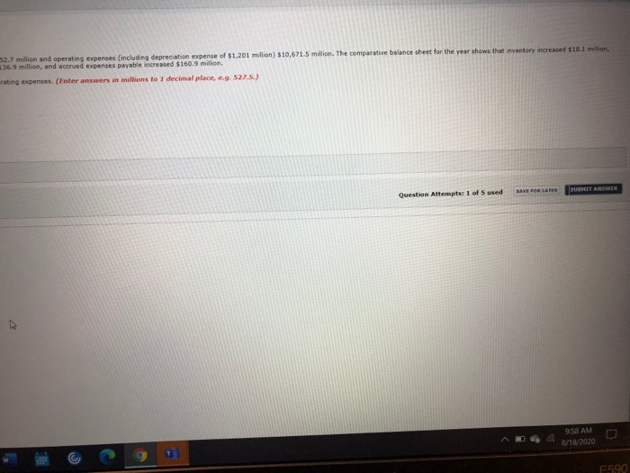 recent income statement for McDonald's Corporation shows cost of goods sold $4,852.7
