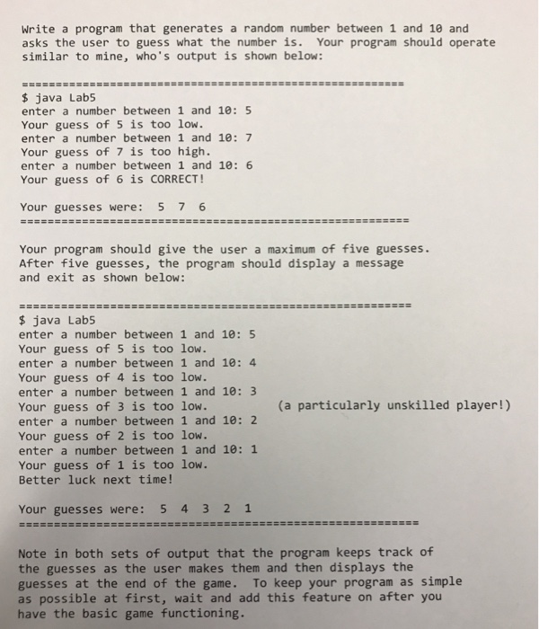  Write a program that generates a random number between 1 and