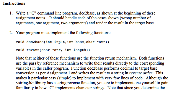 in "C" using the Command Line Interface (CLI). As demonstrated in class,