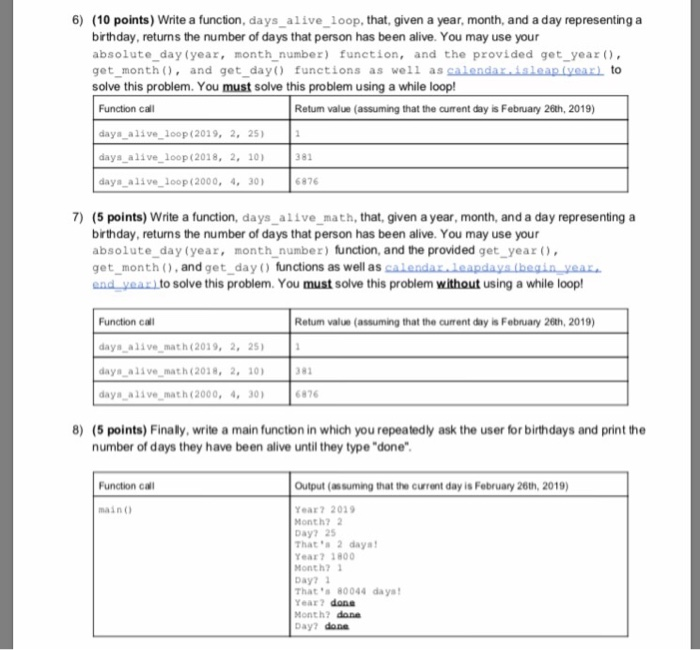  This is using python 3. Thank you 6) (10 points) Write