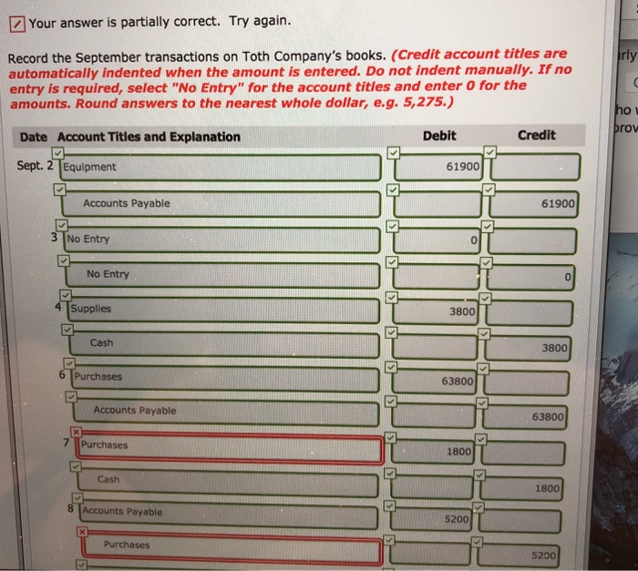 Level Submission) Presented here are selected transactions for Toth Company during September