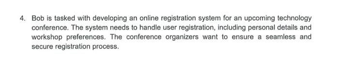  subject : internet programming Bob is tasked with developing an online