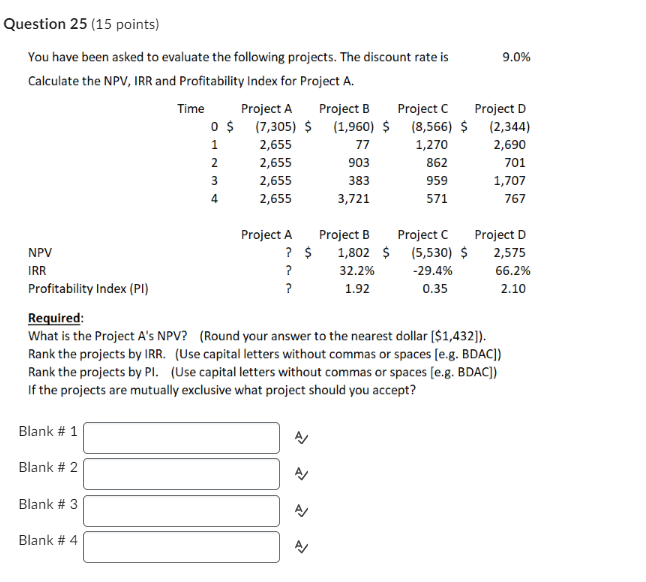  Question 25(15 points) You have been asked to evaluate the following