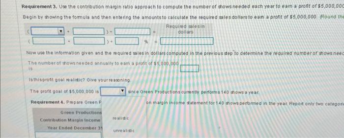 to earn a profit of $5,000,000. (Round contribution ratio to two decimal