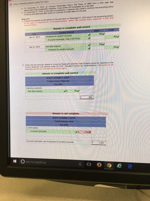  Prepare the required journal entries for the two items on December
