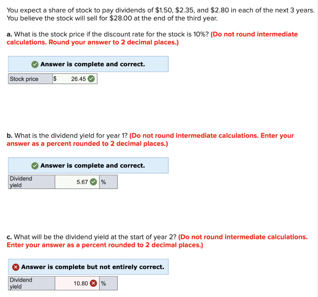 hello, I need assistance with part C You expect a share of
