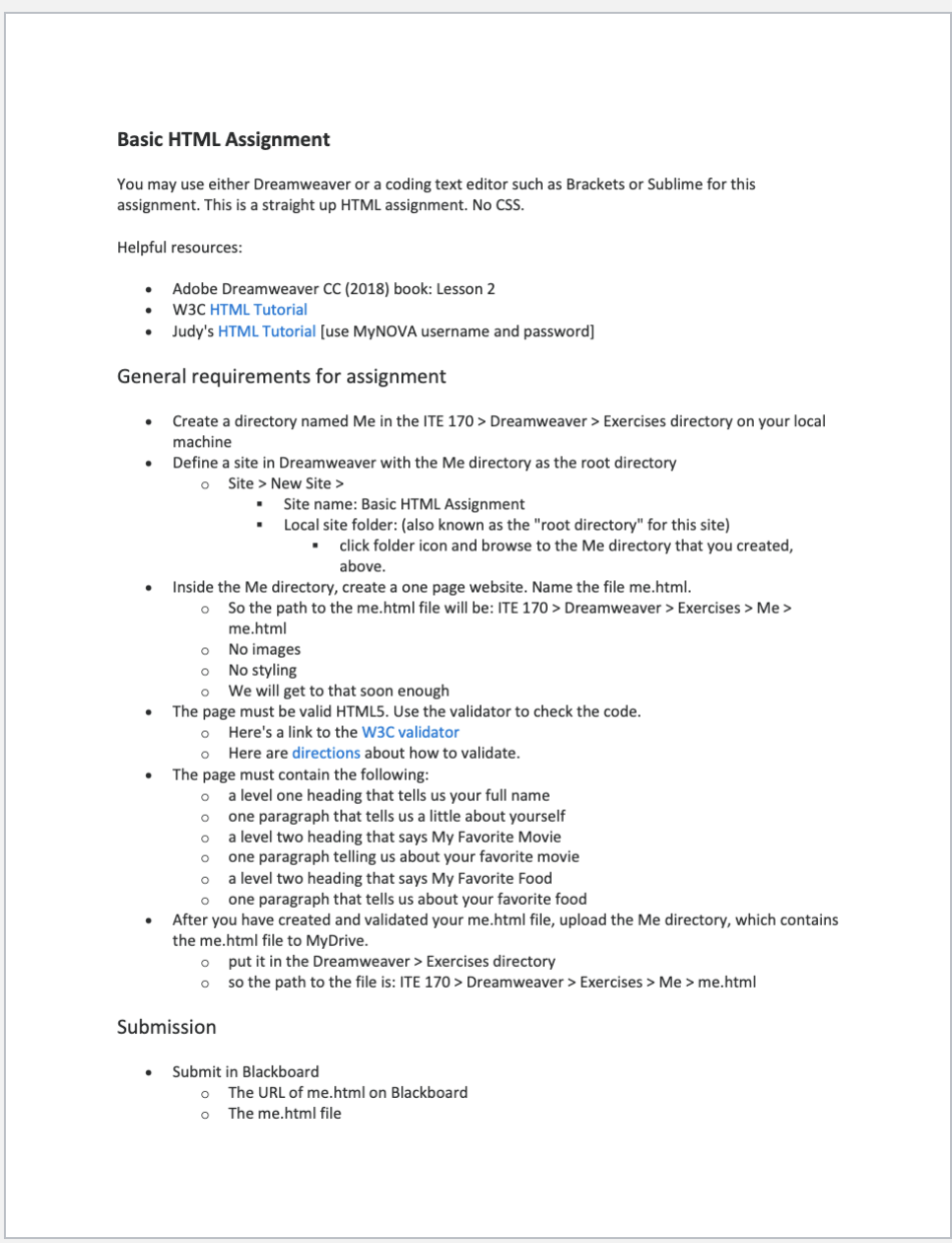 say, you will be uploading your work to NOVA MyDrive in iddition