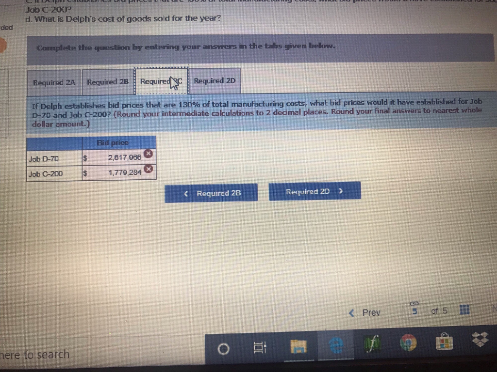 departments - Molding and Fabrication. The company provided the following estimates at