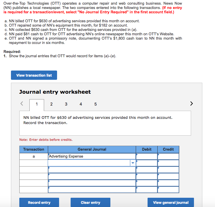  Over-the-Top Technologies (OTT) operates a computer repair and web consulting business.