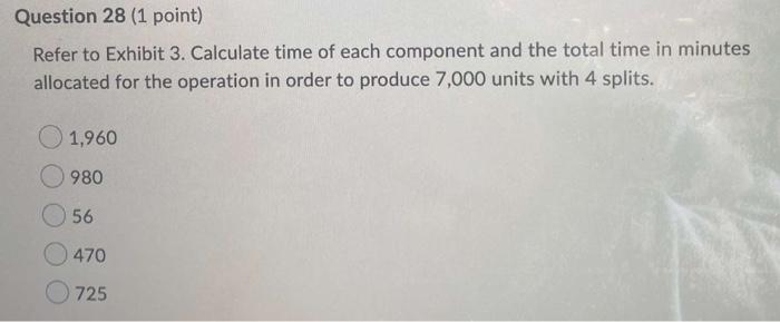 labor time of 4 minutes, and a teardown time of 20 minutes.