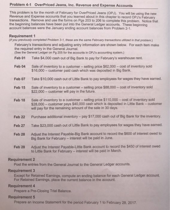  The problem I need assistance with is 4-1 requirements 1-7 but