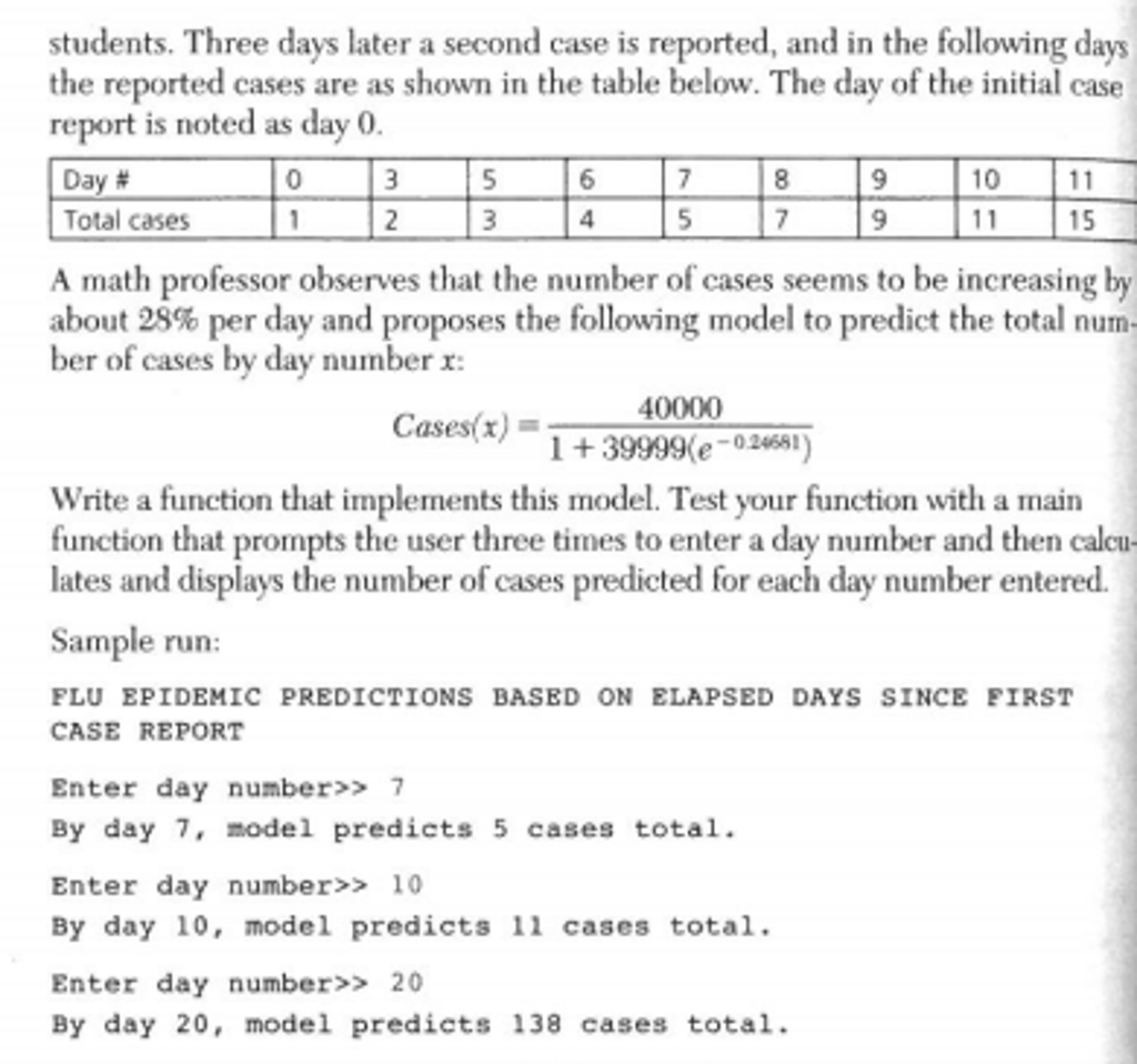9. An epidemic of a new strain of flu i.e., one for
