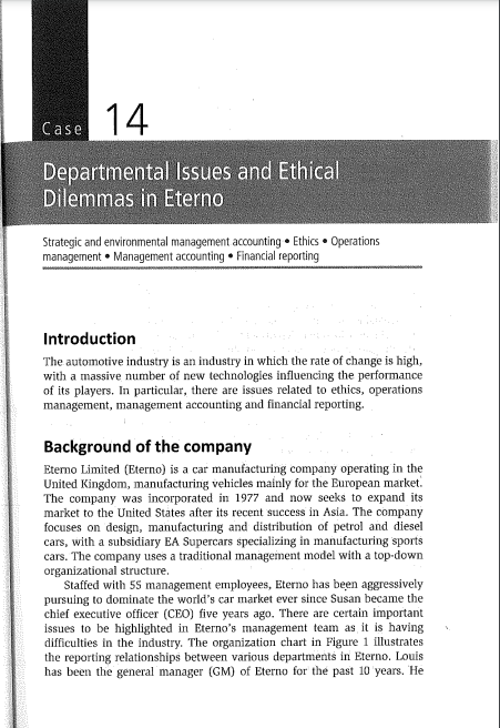  Question Give summary of this case study Discuss the issues that