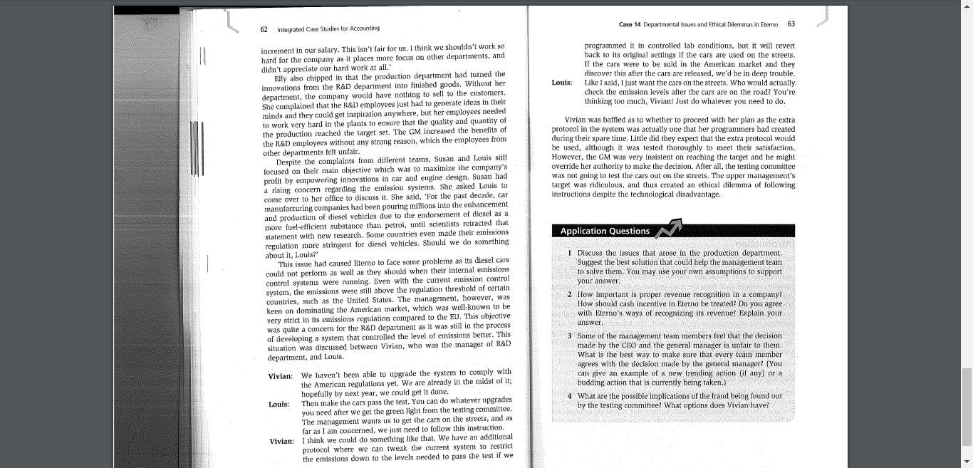 Eterno Strategic and environmental management accounting Ethics Operations management Management accounting Financial