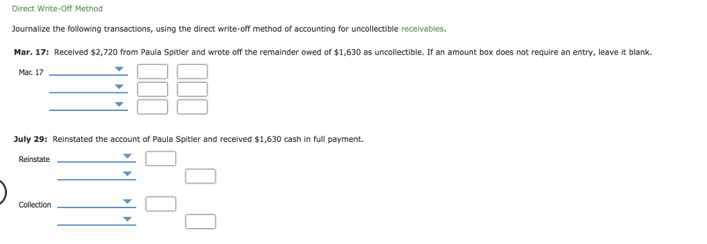 as uncollectible. If an amount box does not require an entry, leave
