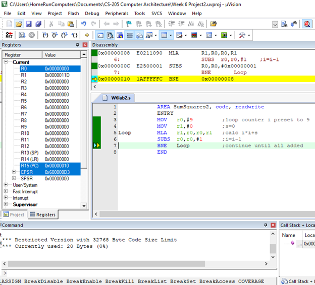  For this week lab, the ARM code are already given. Your