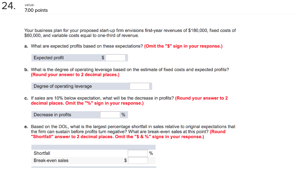  value: 7.00 points Your business plan for your proposed start-up firm