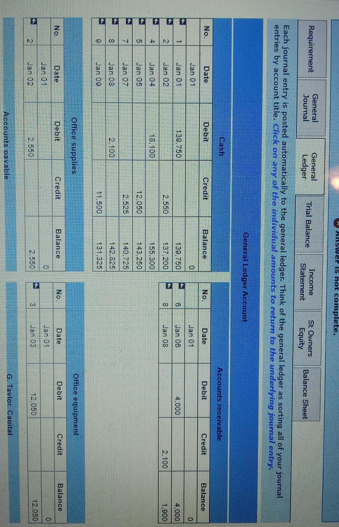 is that on Journal 2 once I input cash in under office