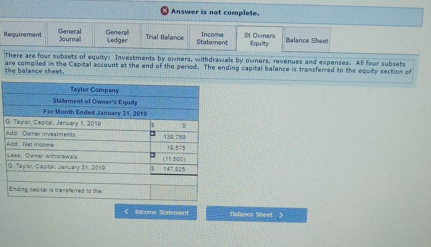 to have a problem with the message, "Answer is not complete." The