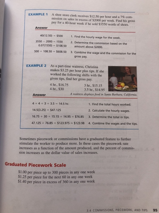 average tip income per night. 11. $25.65; $15.75; $19.85; $20.05; $31 12.