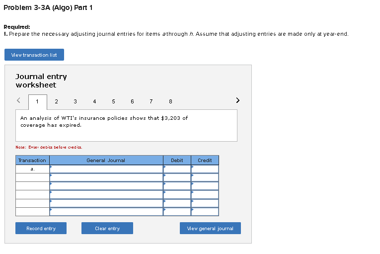 and financ ial statements LO P1, P2 P3, P4, P5 [The following