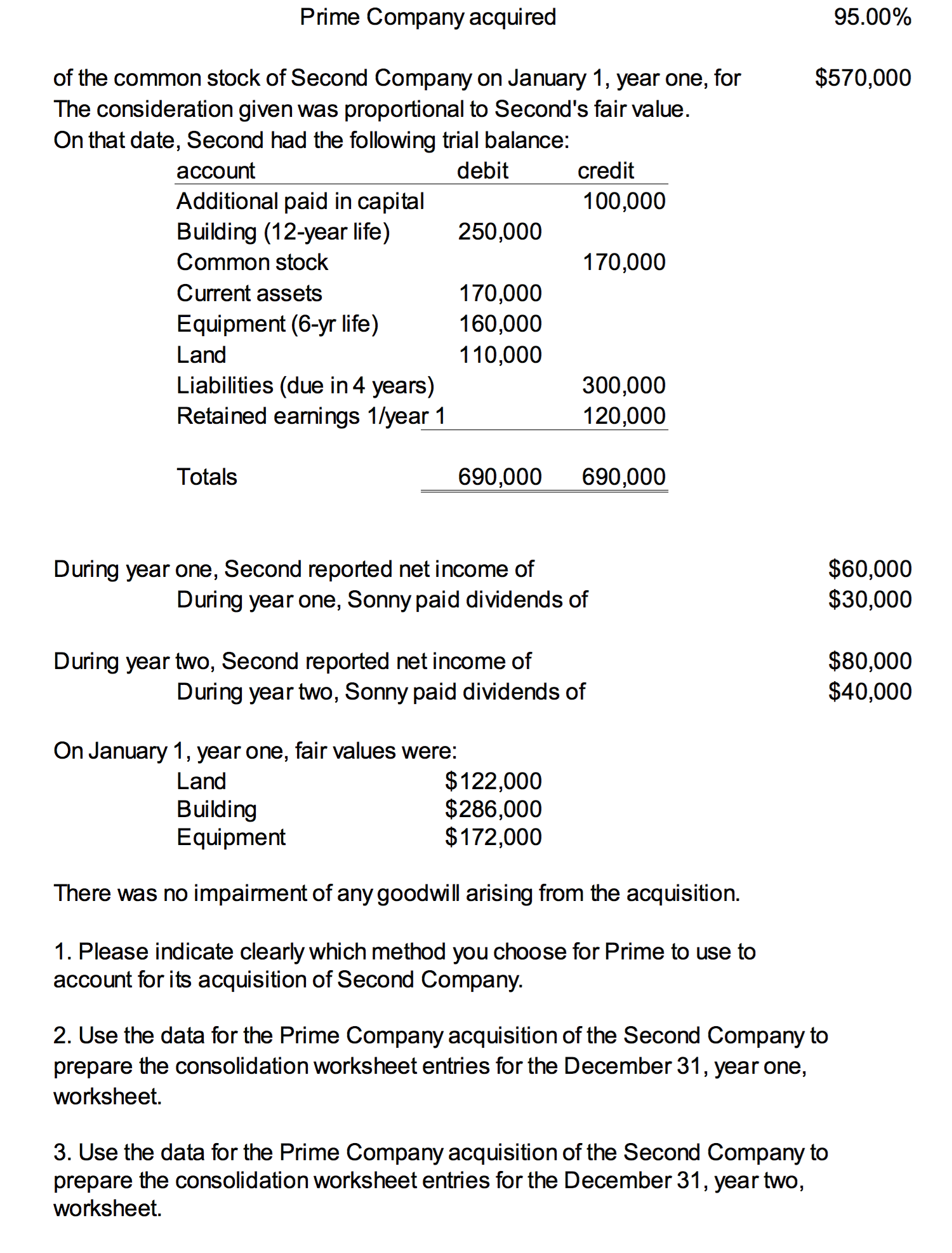  1. Please indicate clearly which method you choose for Prime to