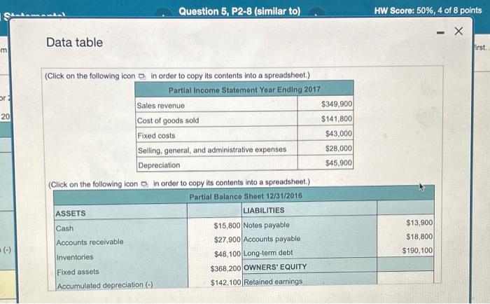 copy its contents into a spreadsheet.) (Click on the followina icon .