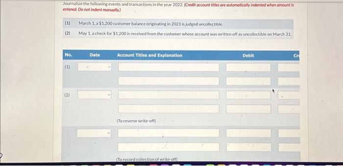 31,2021. At December 31, 2021, the unadjusted bslance in Allowance for Doubtful