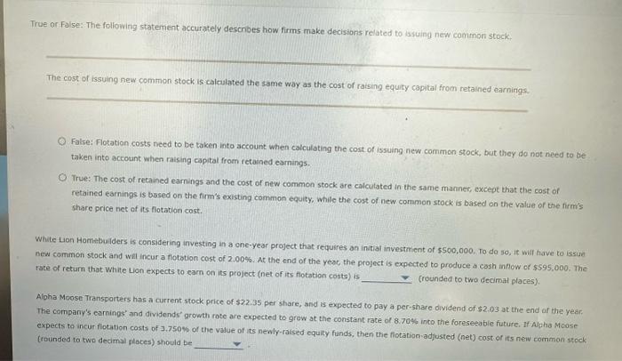  this is 1 question, please answer asap, due soon True or