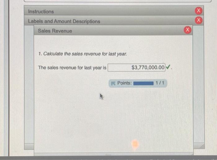 Cost of goods manufactulst Cost of goods sold Gross profit Operating income