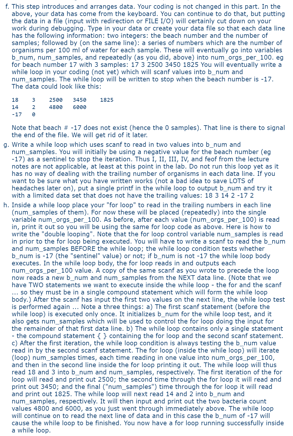 have written in the lab will calculate the average level of bacteria