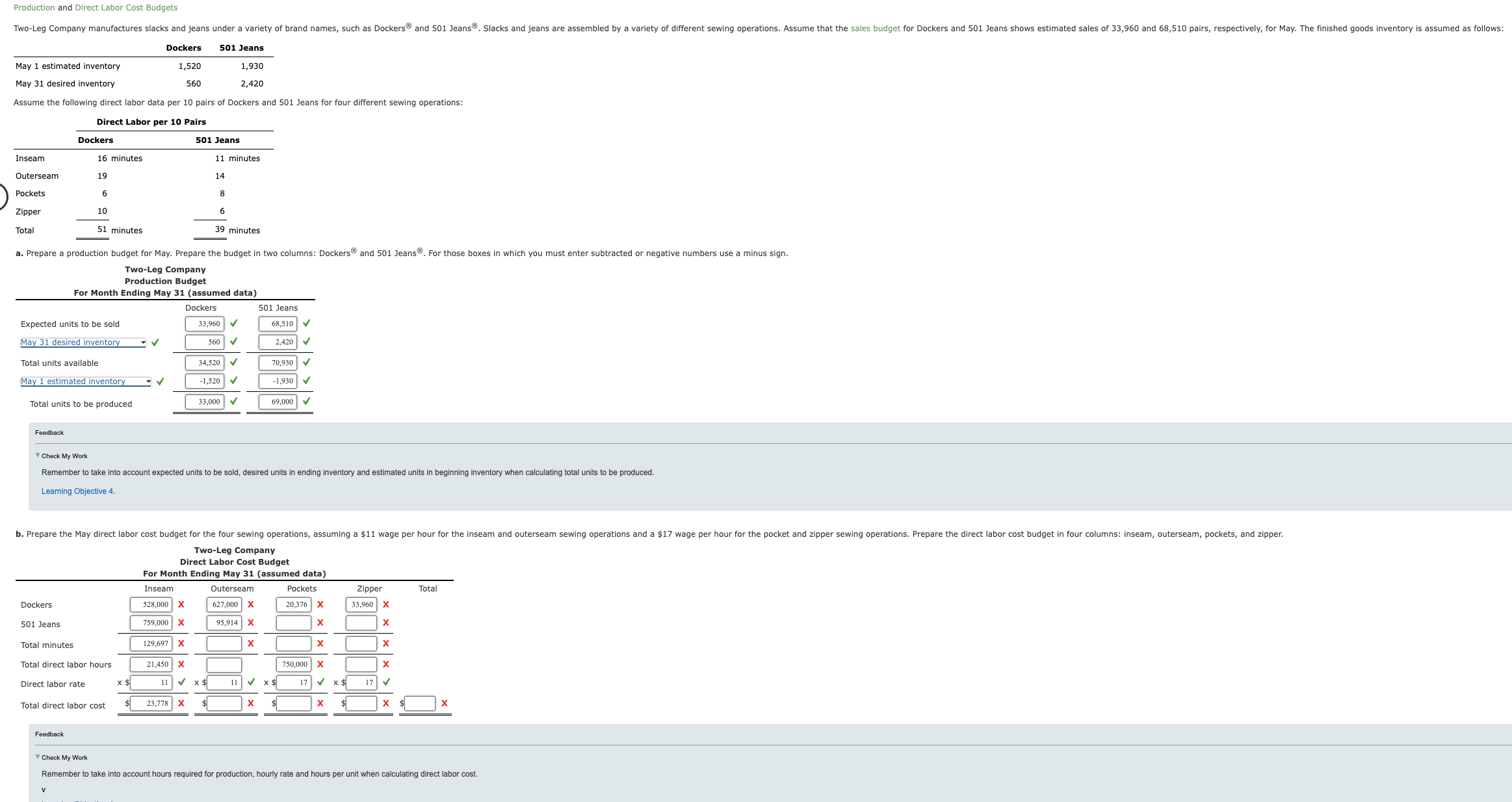 7#2. Need help with part B, please. Assume the tollowing direct Iabor