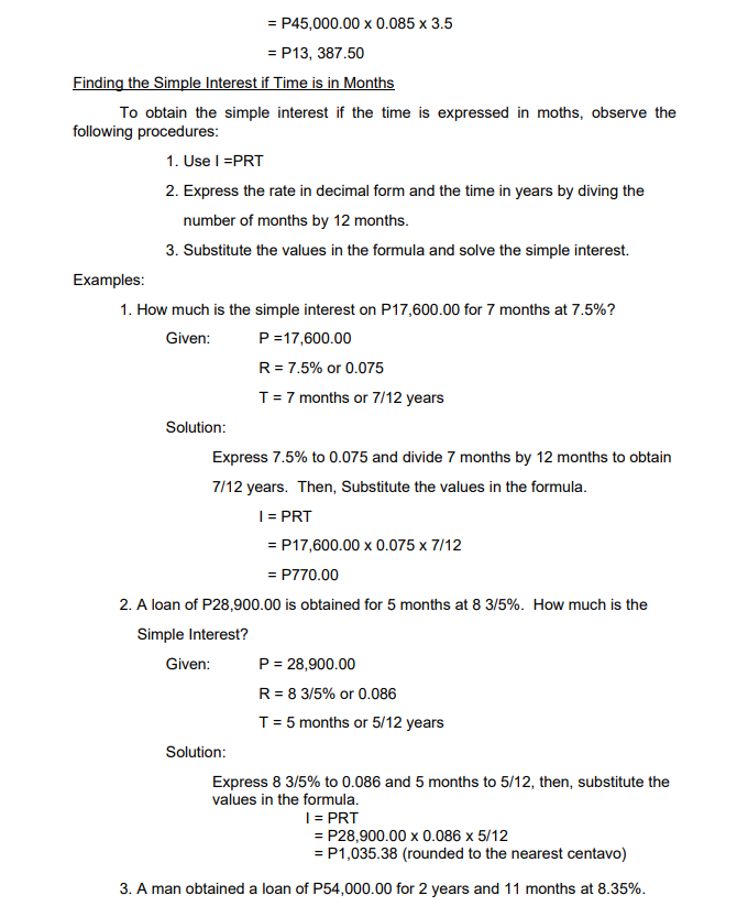 time; OUTLINE 1. II. III. IV. Simple Interest. Finding the Principal, Rate