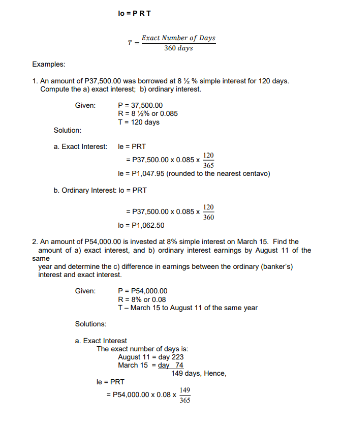 the one which lends money is the creditor or lender. Interest refers