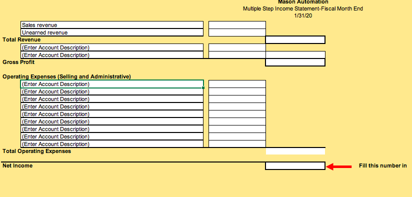 statement and balance sheet based on the rubrics for each? Thanks (I've