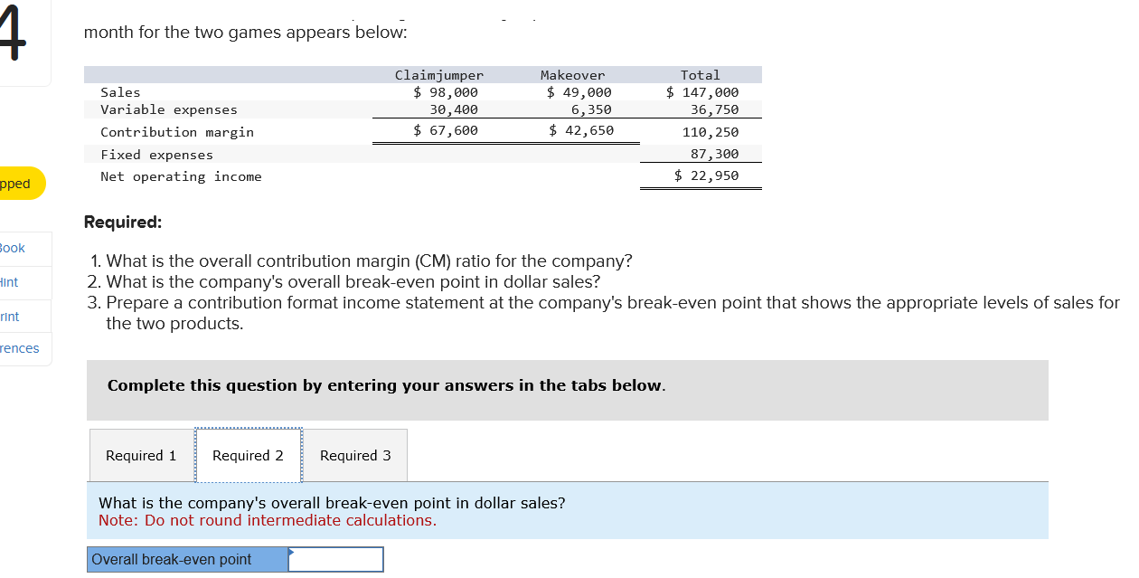 Please explain detail month for the two games appears below: Required: 1.