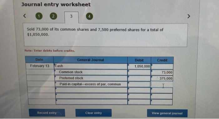 entered into the following transactions relating to shareholders equity. The articles of